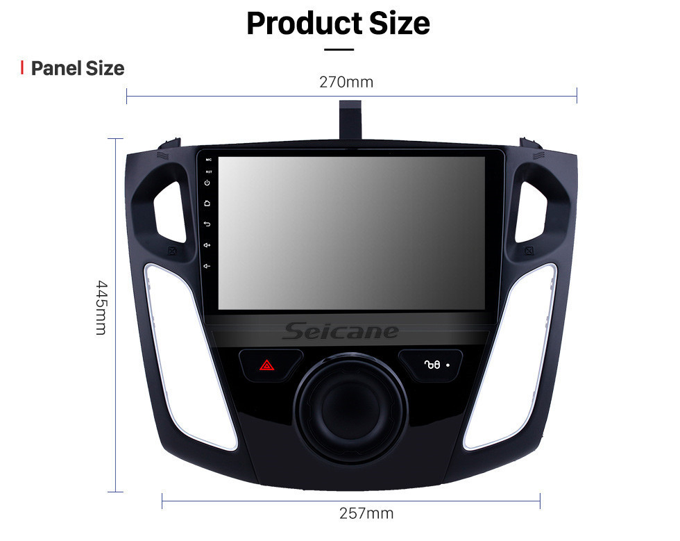 Seicane OEM 9 polegada Android 12.0 Rádio para 2012-2015 Ford Focus Bluetooth Wi-fi HD Touchscreen Navegação GPS Carplay suporte USB OBD2 TV Digital TPMS DAB +