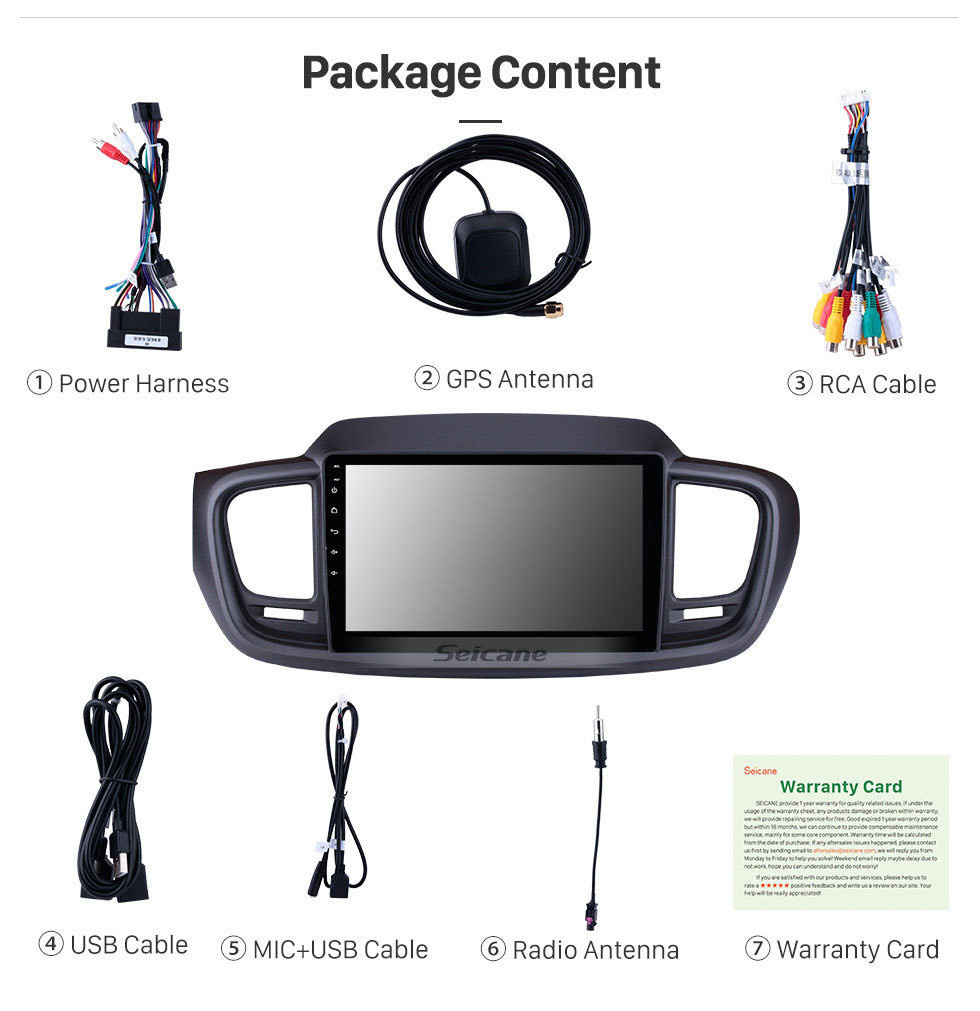 Seicane 9 Inch Android 11.0 GPS navigation system Radio for 2015 2016 Kia Sorento LHD with Mirror link HD 1024*600 touch screen OBD2 DVR Rearview camera TV 1080P Video 3G WIFI Steering Wheel Control Bluetooth USB Seicane 9 Inch Android 11.0 GPS navigation system Radio for 2015 2016 Kia Sorento LHD with Mirror link HD 1024*600 touch screen OBD2 DVR Rearview camera TV 1080P Video 3G WIFI Steering Wheel Control Bluetooth USB