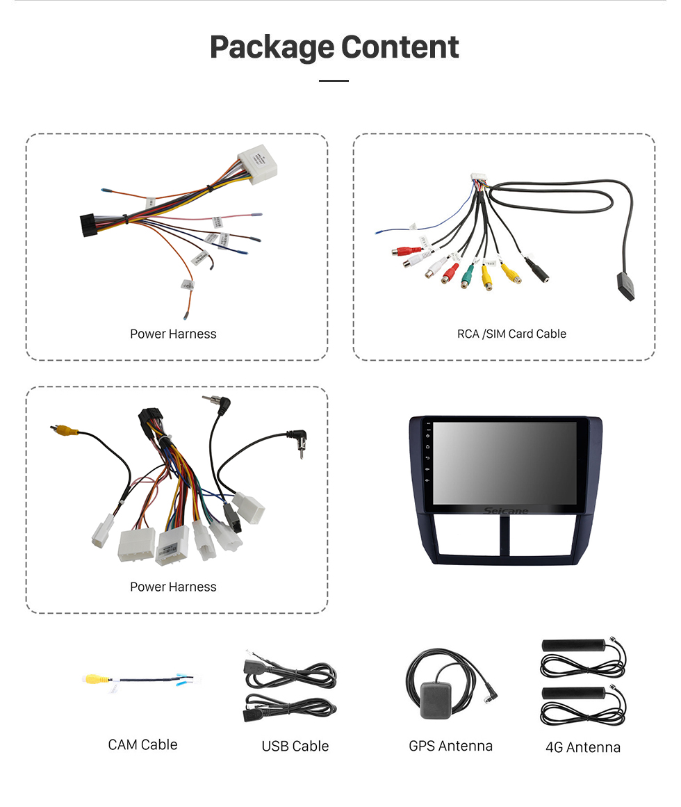 Seicane Android 13.0 для Subaru Forester 2008-2012 гг. 9-дюймовый HD-сенсорный экран GPS-навигационная система с поддержкой Bluetooth Carplay Управление рулевым колесом DVR