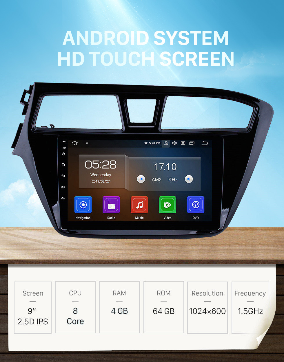 Seicane Aftermarket Android 11.0 navigation system Radio for 2014 2015 Hyundai i20 with Mirror link GPS HD 1024*600 touch screen OBD2 DVR Rearview camera TV 1080P Video 3G WIFI Steering Wheel Control Bluetooth USB SD