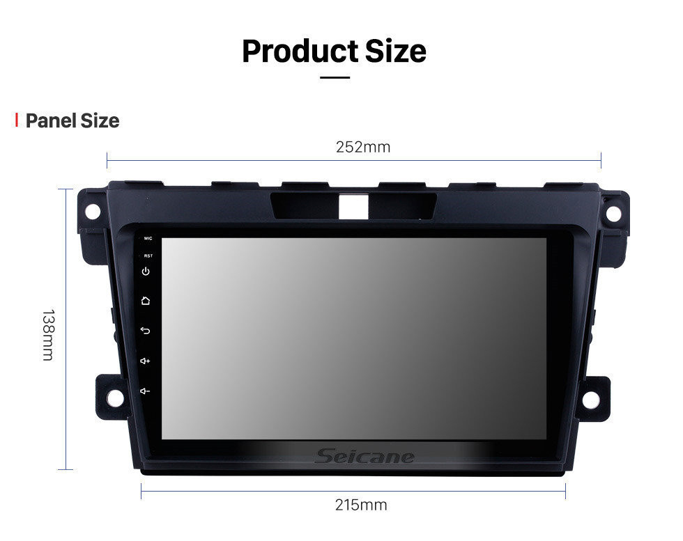 Seicane 2007-2014 Mazda CX-7 9 inch Android 12.0 GPS Navigation System support DVD Player Mirror Link Multi-touch Screen OBD DVR Bluetooth Rearview Camera TV USB 4G WIFI 