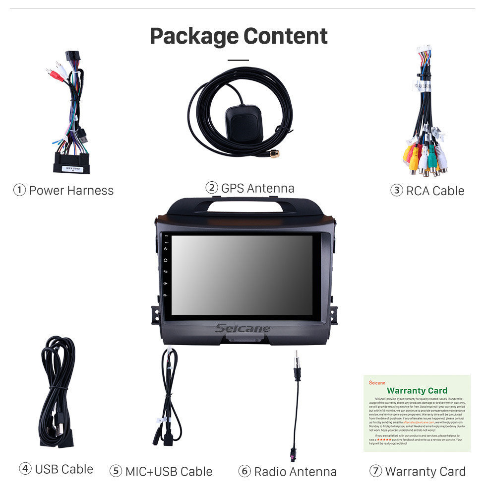 Seicane Android 9,0 9 zoll HD 1024 * 600 Touchscreen Autoradio Für 2010-2015 KIA Sportage GPS-Navigationssystem Bluetooth Wlan USB Spiegel-Verbindung Unterstützung DVR OBD2 4G Wlan Lenkradsteuerung Rückfahrkamera Seicane Android 9,0 9 zoll HD 1024 * 600 Touchscreen Autoradio Für 2010-2015 KIA Sportage GPS-Navigationssystem Bluetooth Wlan USB Spiegel-Verbindung Unterstützung DVR OBD2 4G Wlan Lenkradsteuerung Rückfahrkamera