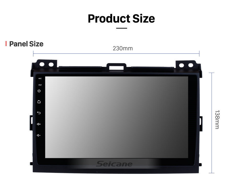 Seicane Tela sensível ao toque de 9 polegadas hd 2002-2009 toyota prado cruiser 120 lexus gx470 android 13.0 sistema de navegação gps de rádio bluetooth música 4g wifi câmera de backup link do espelho obd2 controle de volante