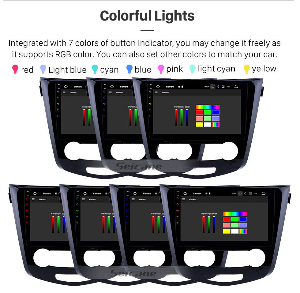 Seicane Android 12.0 2014 2015 2016 Nissan Qashqai 10,1 pouces HD Écran tactile GPS Radio Système de navigation Unité principale Bluetooth Musique Support ODB2 DVR TPMS Commande au volant 4G