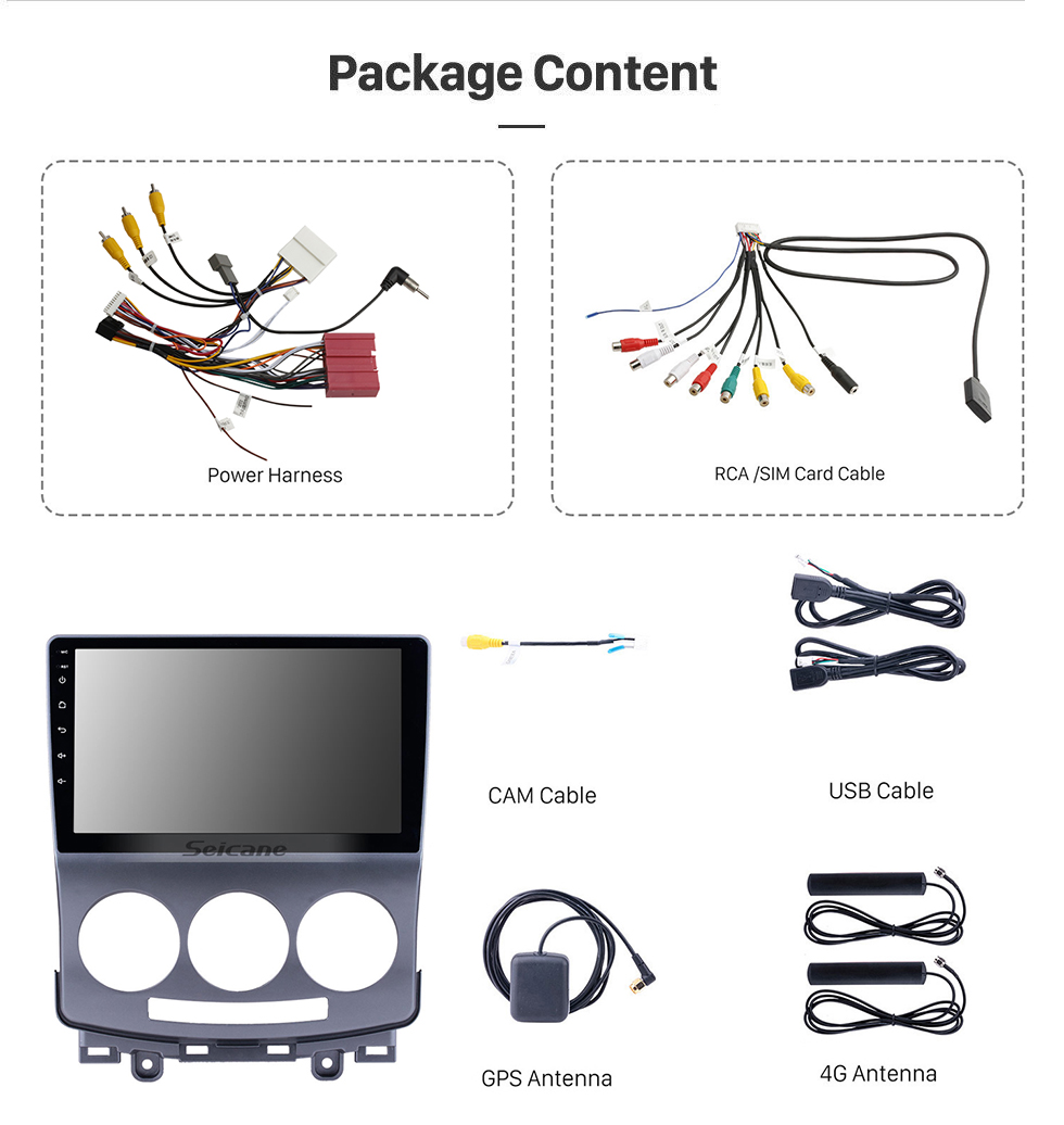 Radio navigation Mazda 5 2005-2010 Carplay Android Auto – Multigenus