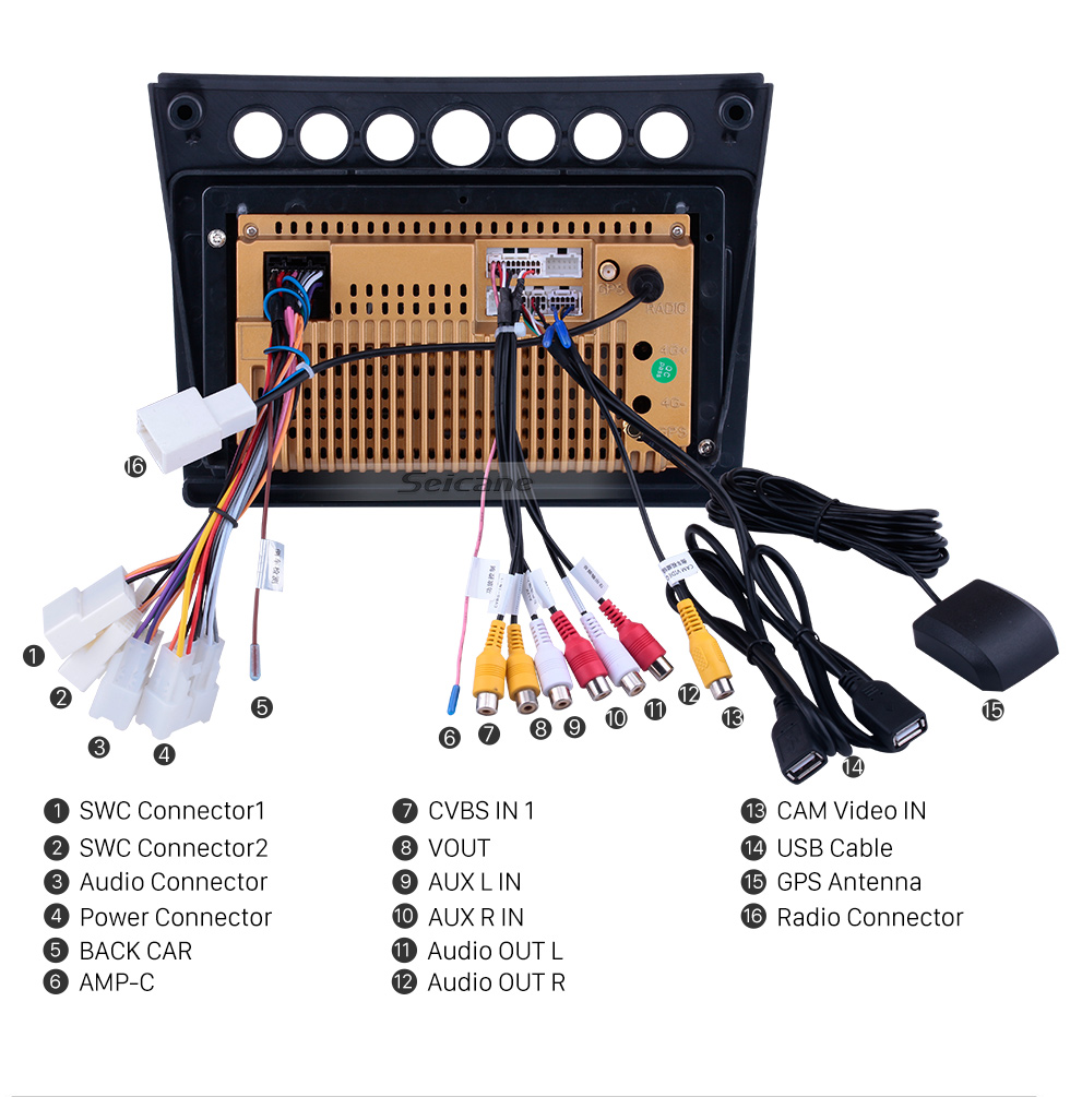 Seicane OEM 9 pouces Android 10.0 pour 2009 2010 2011-2015 Radio Proton Lotus L3 avec système de navigation GPS à écran tactile Bluetooth HD Support Carplay