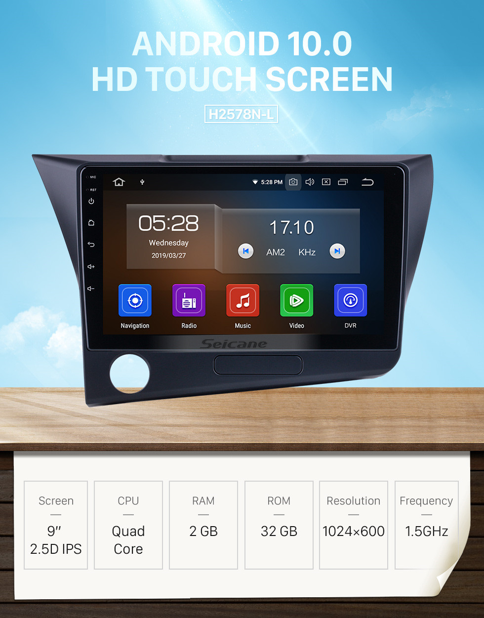 Seicane 9 inch Android 10.0 For 2010 Honda CRZ LHD Radio GPS Navigation System with USB HD Touchscreen Bluetooth Carplay support OBD2 DVR Seicane 9 inch Android 10.0 For 2010 Honda CRZ LHD Radio GPS Navigation System with USB HD Touchscreen Bluetooth Carplay support OBD2 DVR