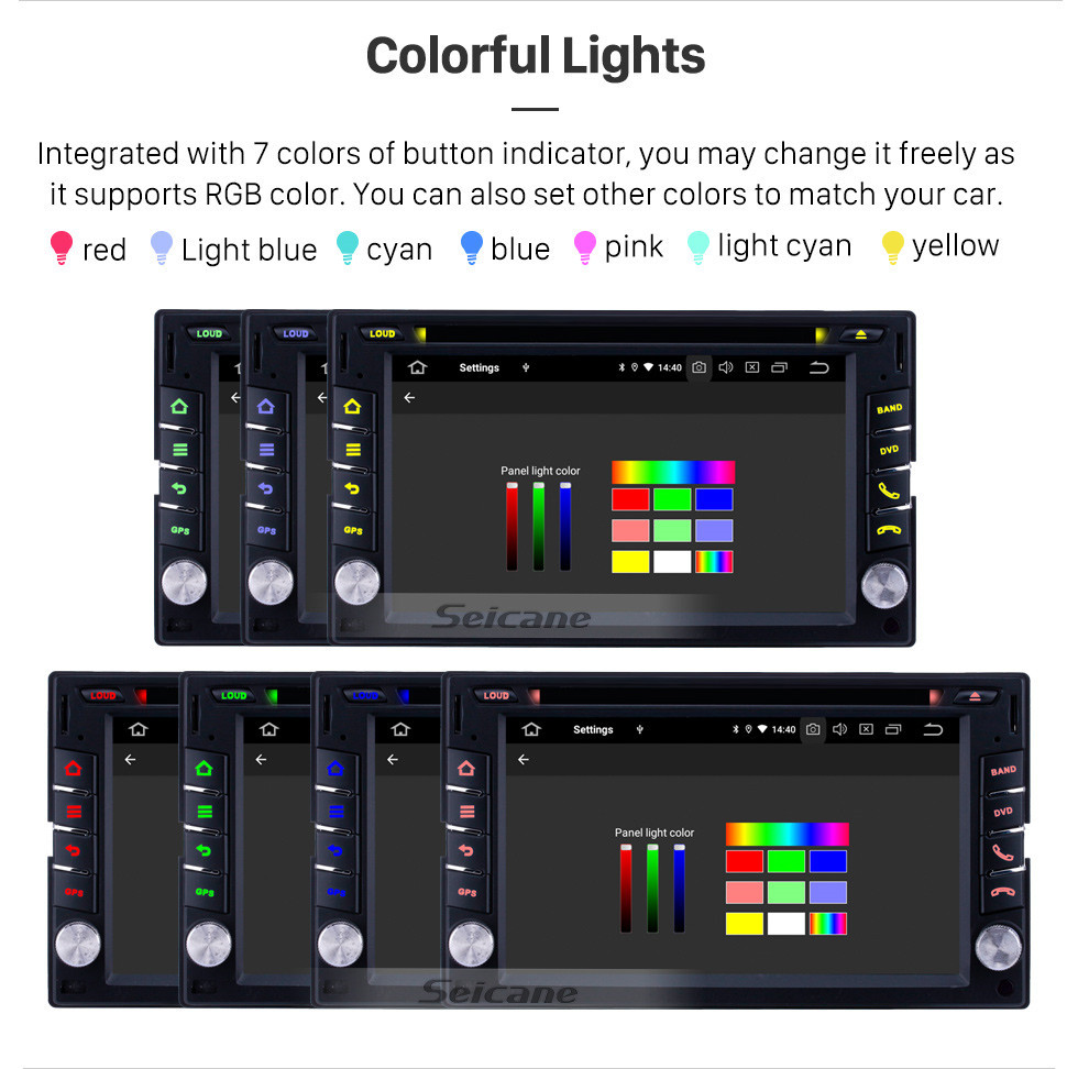 Radio para carro 2 DIN pantalla táctil 6.2 22x4W RMS