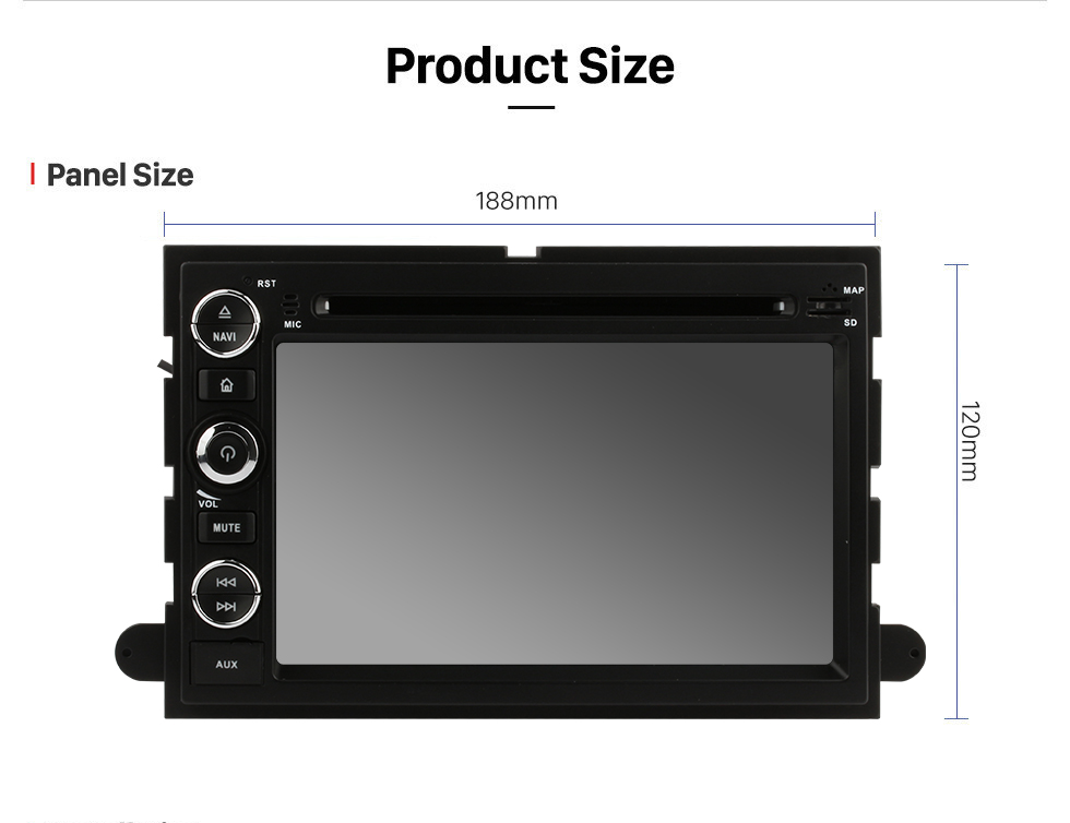 Seicane 7 inch for 2006-2009 Ford Fusion/Explorer 2007-2009 Edge/Expedition/Mustang Android 12.0 GPS Navigation Radio Bluetooth HD Touchscreen Carplay support 1080P Video