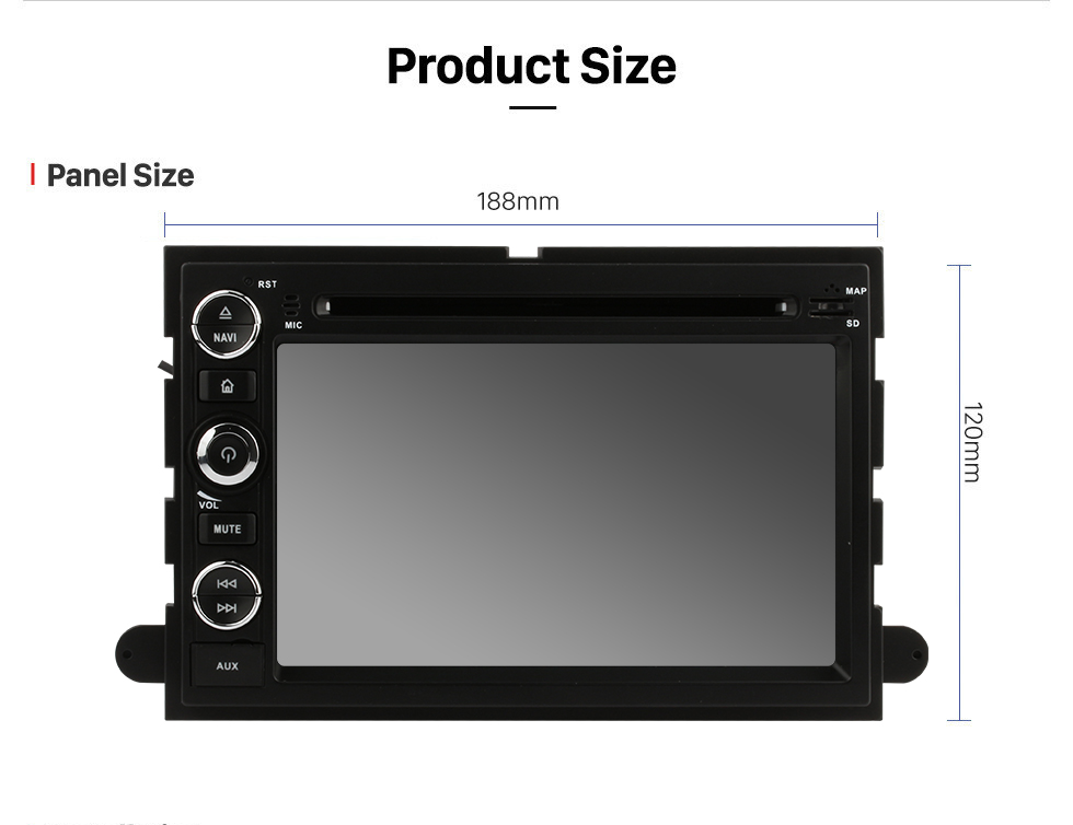 Seicane 7 pouces pour 2006-2009 Ford Fusion/Explorer 2007-2009 Edge/Expedition/Mustang Android 12.0 Radio de navigation GPS Bluetooth HD Écran tactile Prise en charge de Carplay Vidéo 1080P