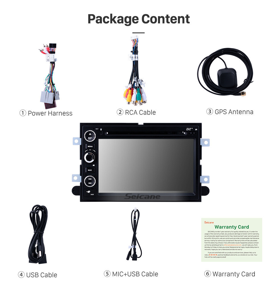Seicane 7 inch 2006-2009 Ford Fusion/Explorer 2007-2009 Edge/Expedition/Mustang Android 11.0 GPS Navigation Radio Bluetooth HD Touchscreen Carplay support 1080P Video Seicane 7 inch 2006-2009 Ford Fusion/Explorer 2007-2009 Edge/Expedition/Mustang Android 11.0 GPS Navigation Radio Bluetooth HD Touchscreen Carplay support 1080P Video