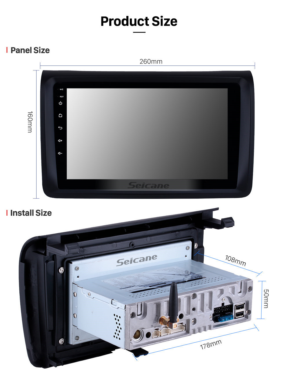 Seicane Android 11.0 Navegación GPS Unidad principal con pantalla táctil de 9 &amp;quot;para NISSAN NV350 Bluetooth Radio Teléfono Wifi Vínculo espejo USB Compatibilidad con música FM Reproductor de DVD Carplay Reproductor de TV digital 4G DVR SCW