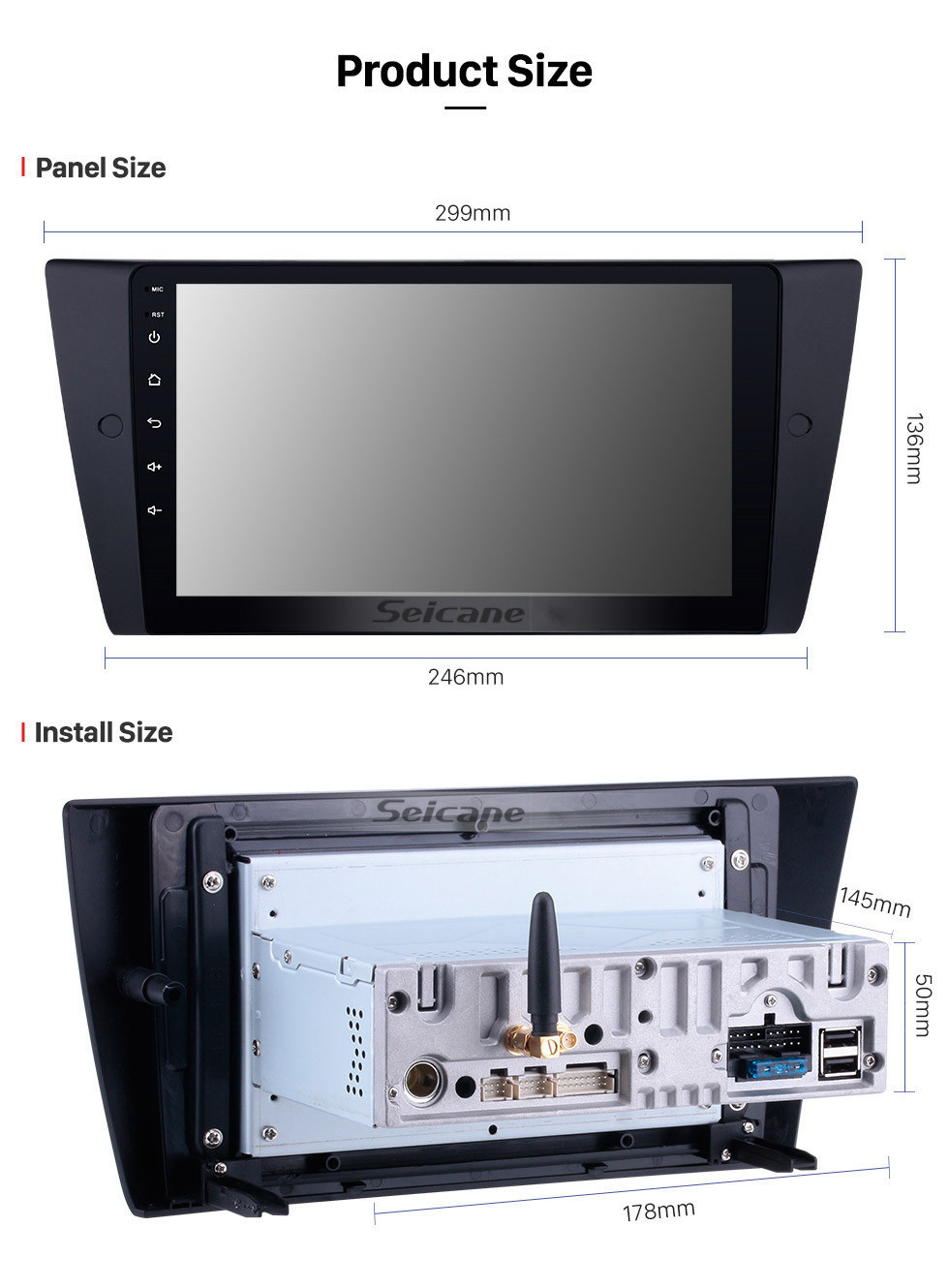 Seicane OEM GPS Navigation system 9 inch HD Touchscreen Android 11.0 Radio for 2005-2012 BMW 3 Series E90 E91 E92 E93 316i 318i 320i 320si 323i 325i 328i 330i 335i 335is M3 316d 318d 320d 325d 330d 335d with bluetooth WIFI USB Steering Wheel Control Seicane OEM GPS Navigation system 9 inch HD Touchscreen Android 11.0 Radio for 2005-2012 BMW 3 Series E90 E91 E92 E93 316i 318i 320i 320si 323i 325i 328i 330i 335i 335is M3 316d 318d 320d 325d 330d 335d with bluetooth WIFI USB Steering Wheel Control