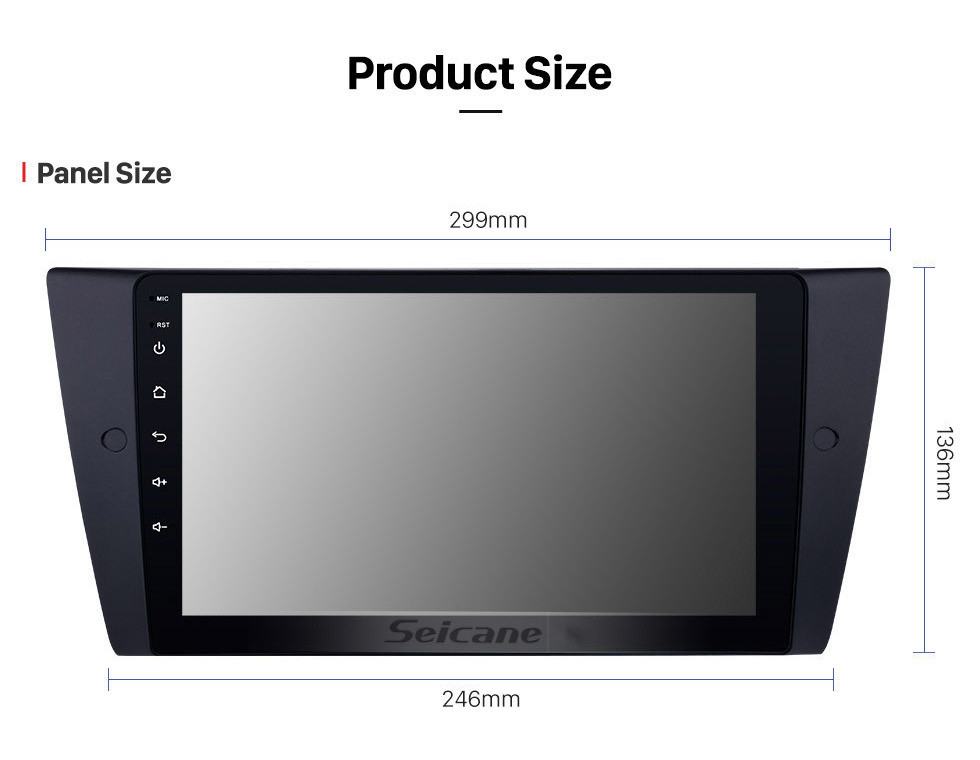 Seicane Android 13.0 9 inch HD Touchscreen Radio for 2005-2012 BMW 3 Series E90 E91 E92 E93 316i 318i 320i 320si 323i 325i 328i 330i 335i 335is M3 316d 318d 320d 325d 330d 335d with GPS Navigation system WIFI tv bluetooth usb