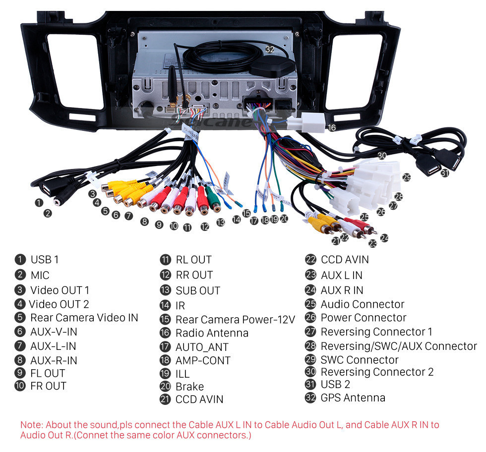 Seicane 10,1 pouces Android 12.0 Radio pour 2013-2016 Toyota RAV4 LHD avec navigation GPS Écran tactile HD Prise en charge Bluetooth Carplay Caméra de recul DAB +