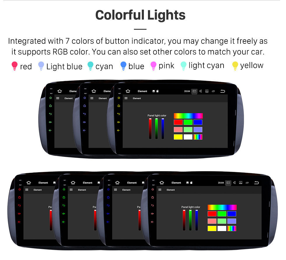 Seicane 9 pulgadas Android 11.0 HD 1024 * 600 Radio con pantalla táctil para 2015 2016 Mercedes Benz SMART Car Sistema de navegación GPS estéreo para automóvil Soporte Bluetooth Vínculo espejo OBD2 AUX 3G WiFi DVR 1080P Control del volante por video