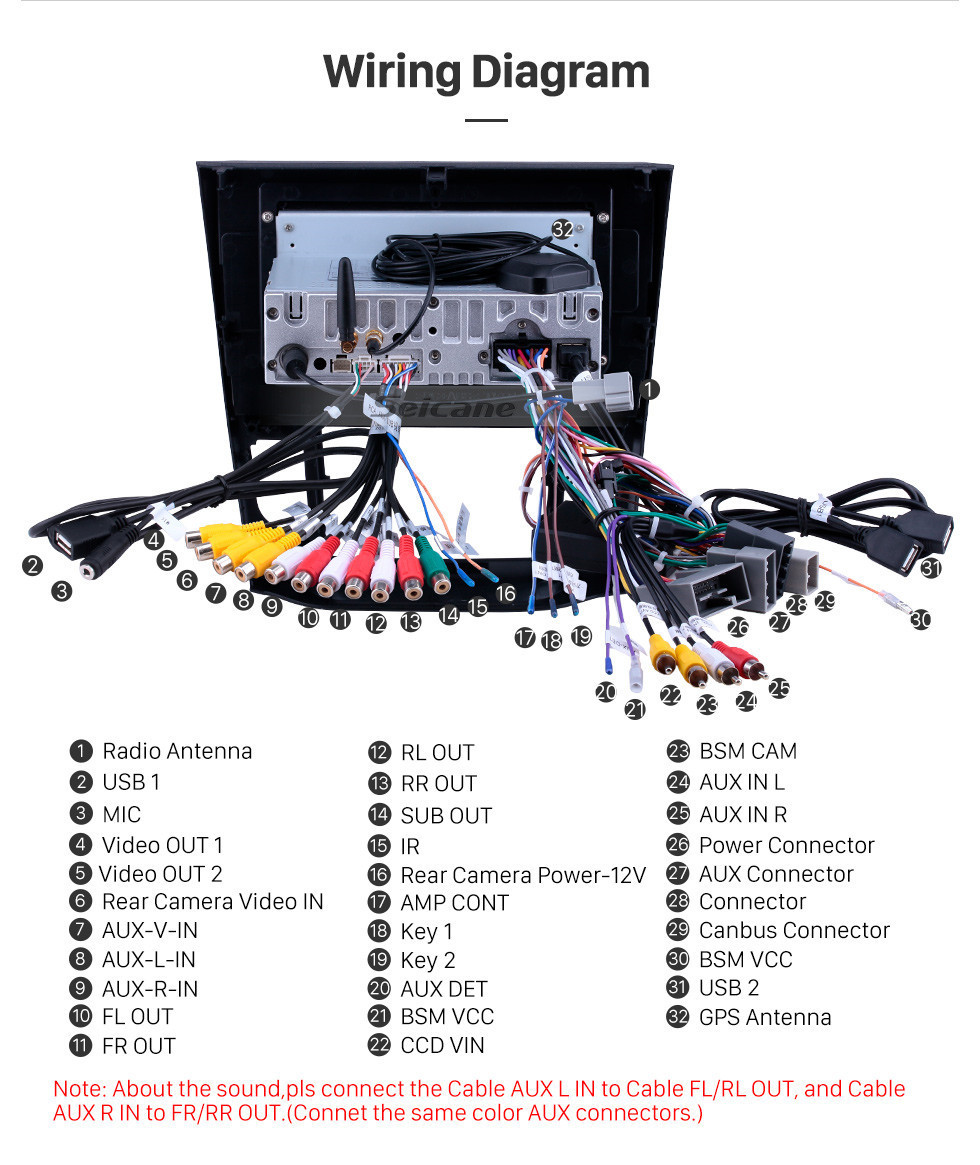 Seicane Radio de navegación GPS Android 11.0 de 10.1 pulgadas para 2013-2019 Honda Crider Auto A / C con pantalla táctil HD Carplay Bluetooth compatible con OBD2