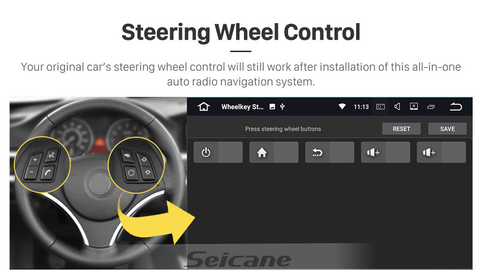 Seicane Android 13.0 für 2014 2015 Mercedes Benz ML Radio 9 Zoll GPS-Navigationssystem Bluetooth HD Touchscreen USB Carplay-Unterstützung DVR SWC