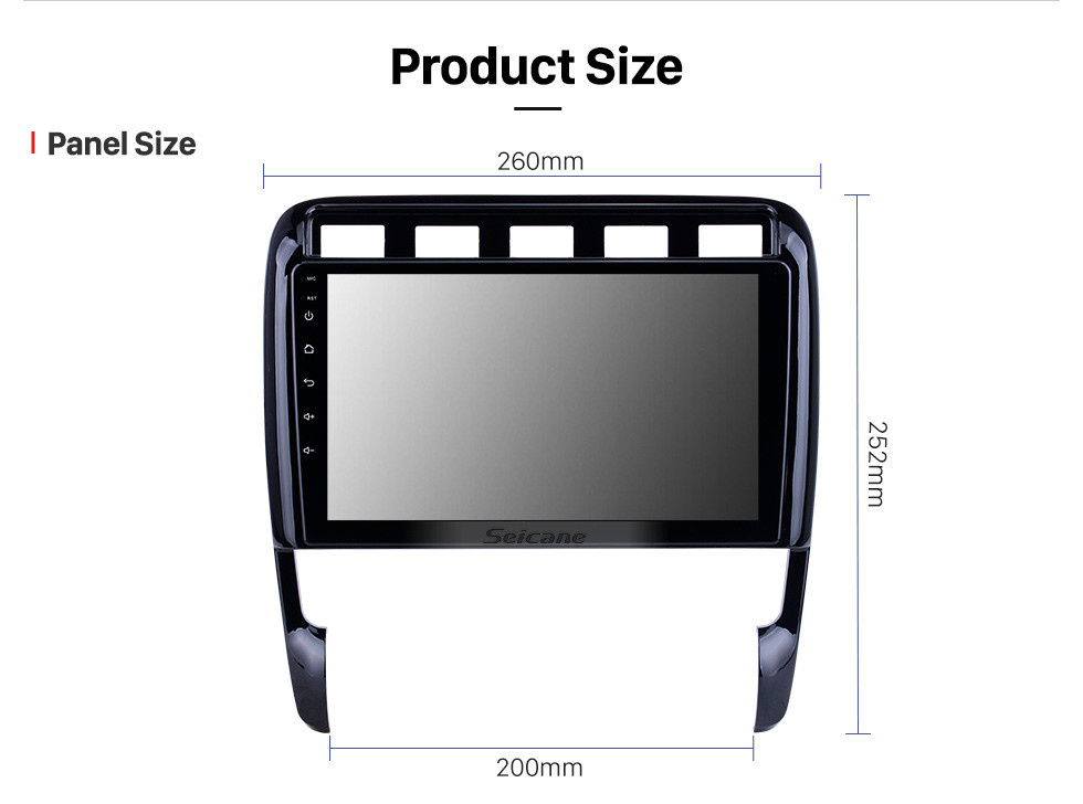 Seicane Porsche Cayenne 2003-2011 Écran tactile HD de 9 pouces Android 13.0 Radio Système de navigation GPS WiFi Bluetooth Musique Lien miroir OBD2 Vidéo 1080P