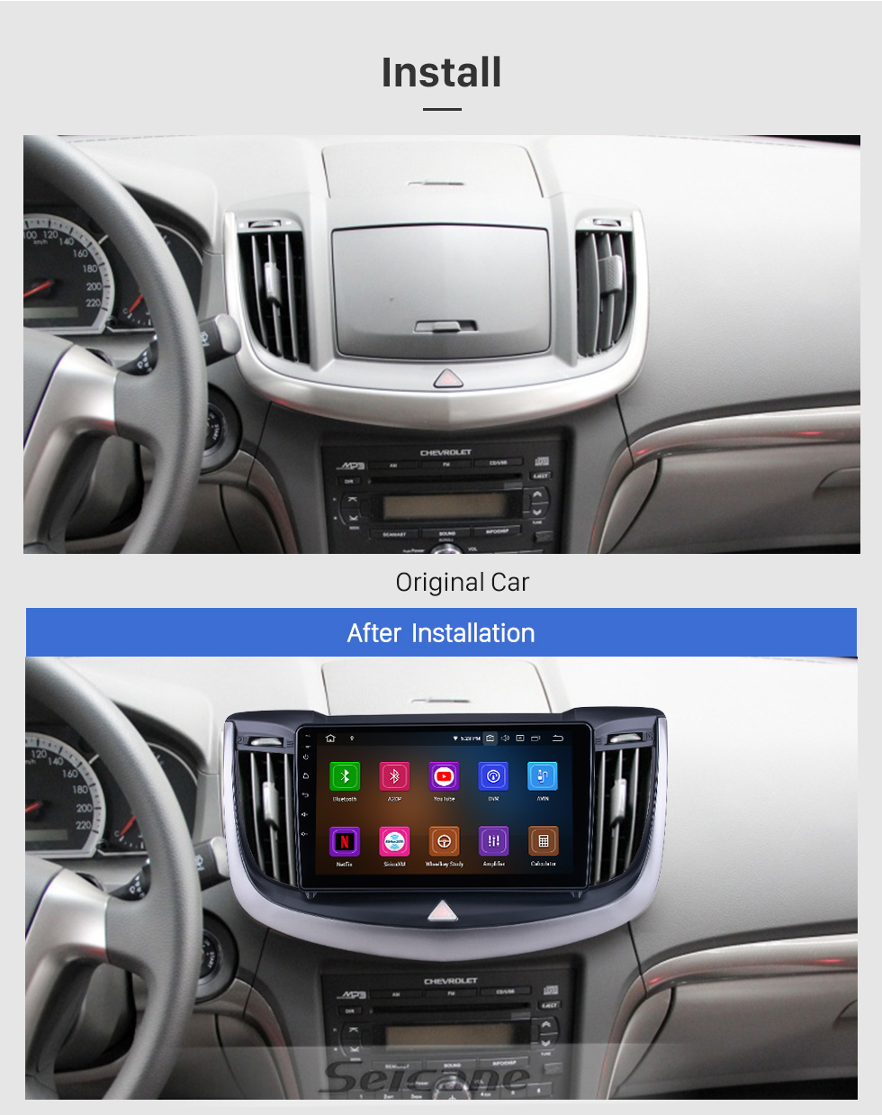 Seicane Android 10.0 For 2013 2014-2017 Chevy Chevrolet Epica Radio 9 inch GPS Navigation System with Bluetooth HD Touchscreen Carplay support SWC Seicane Android 10.0 For 2013 2014-2017 Chevy Chevrolet Epica Radio 9 inch GPS Navigation System with Bluetooth HD Touchscreen Carplay support SWC