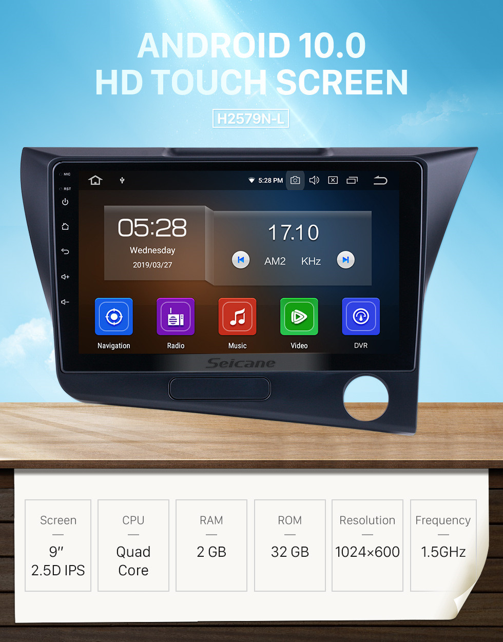 For 2010 Honda CRZ RHD Radio Android 11.0 HD Touchscreen 9