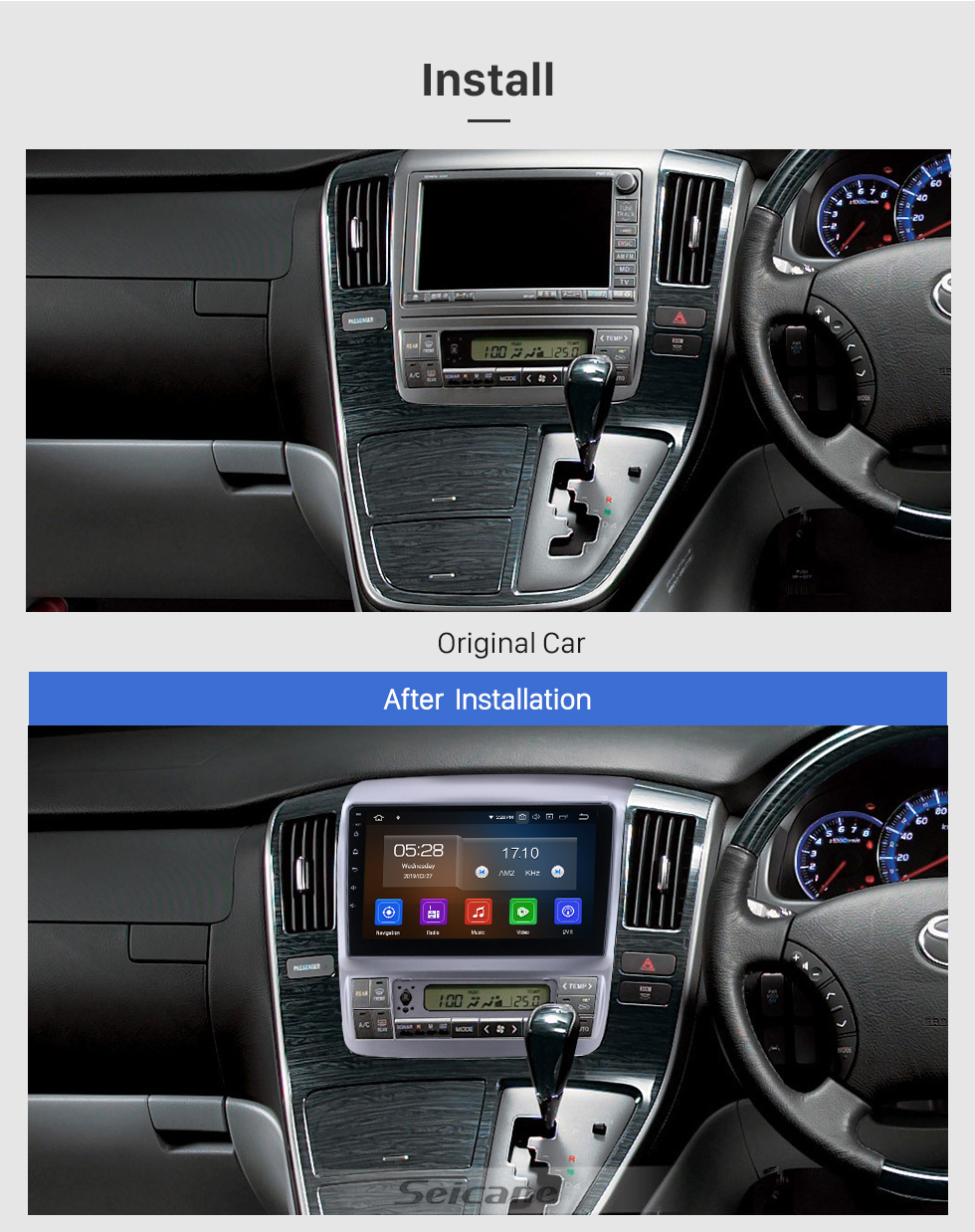 Seicane 9 inch For 2003-2006 2007 Toyota Alphard Radio Android 10.0 GPS Navigation System with HD Touchscreen Bluetooth Carplay support SWC Seicane 9 inch For 2003-2006 2007 Toyota Alphard Radio Android 10.0 GPS Navigation System with HD Touchscreen Bluetooth Carplay support SWC