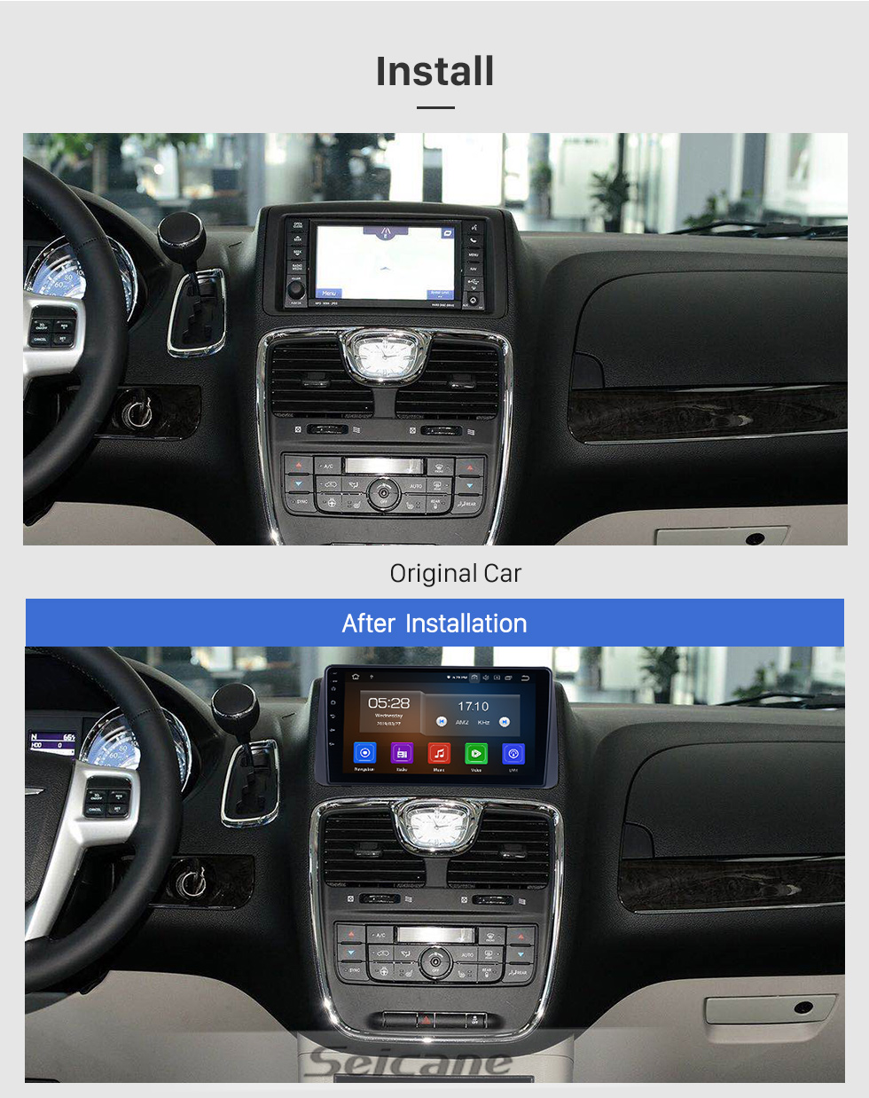 Seicane OEM Android 10.0 For 2011 Chrysler Grand Voyager Radio with Bluetooth 9 inch HD Touchscreen GPS Navigation System Carplay support DSP Seicane OEM Android 10.0 For 2011 Chrysler Grand Voyager Radio with Bluetooth 9 inch HD Touchscreen GPS Navigation System Carplay support DSP