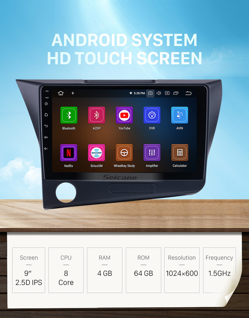 Seicane OEM Android 12.0 для 2010 Honda CRZ LHD Радио 9-дюймовый сенсорный экран HD с Bluetooth GPS навигационная система Поддержка Carplay DSP