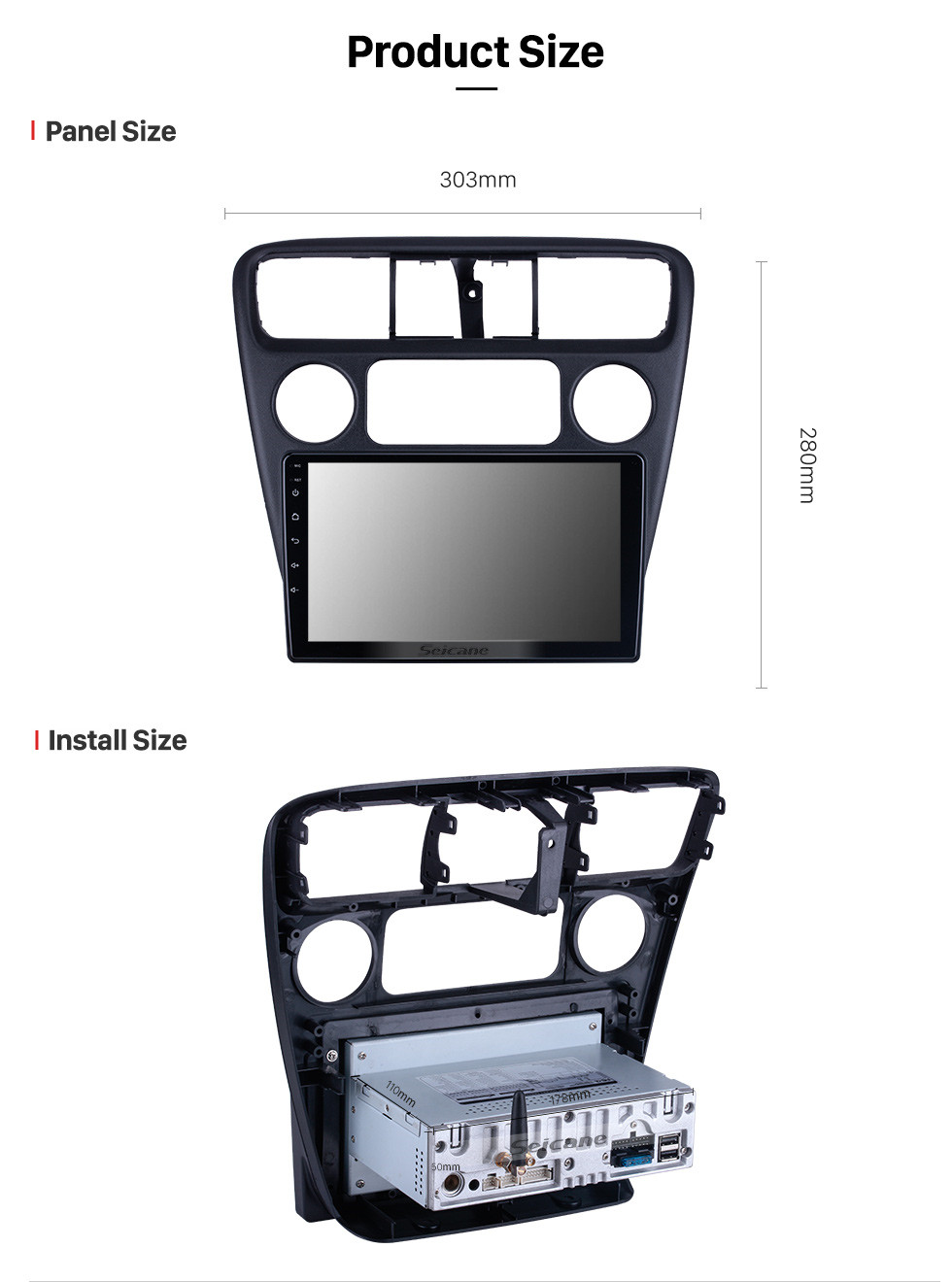 Seicane HD Touchscreen 9 polegadas Android 11.0 para 2001 Honda Accord Radio Sistema de Navegação GPS Bluetooth Carplay suporte DSP TPMS TV Digital