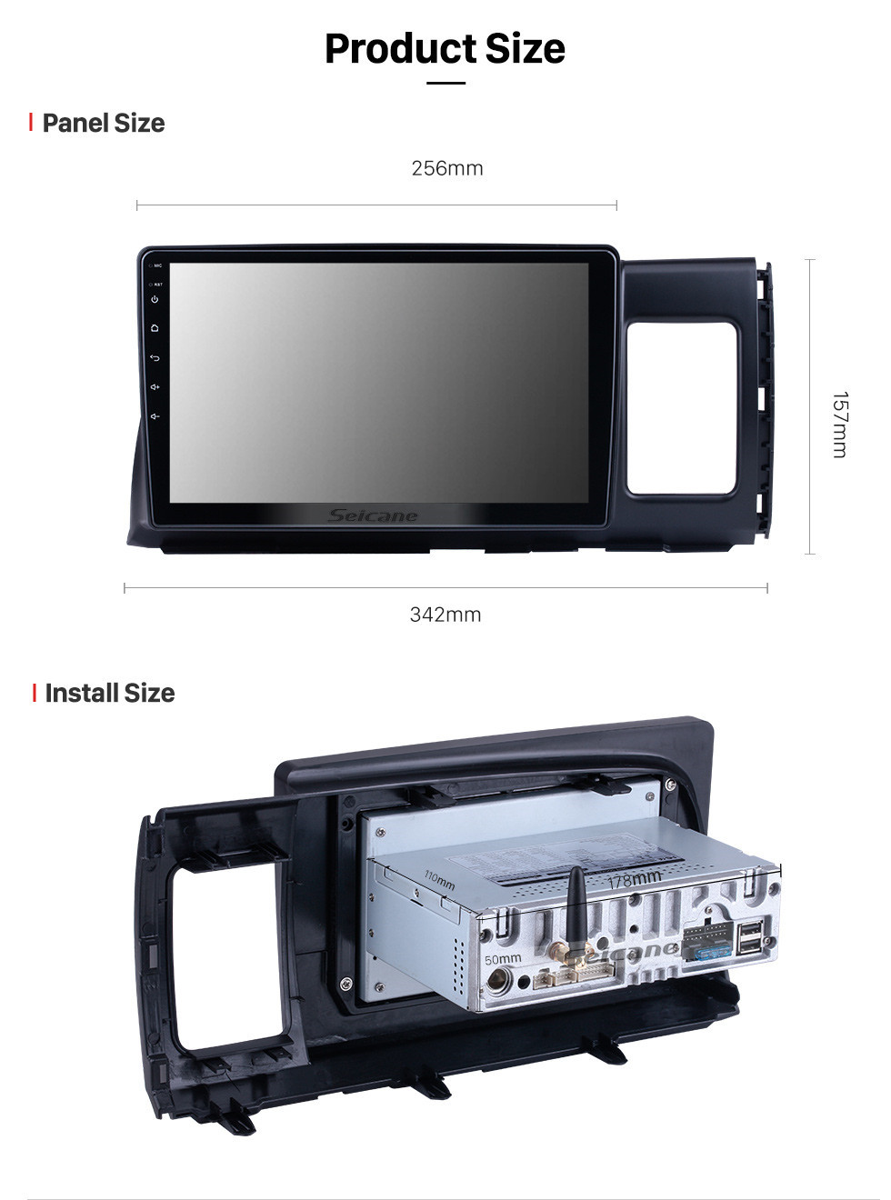 Seicane Android 11.0 For 2006 Toyota Wish Radio 10.1 inch GPS Navigation System Bluetooth HD Touchscreen Carplay support DSP SWC