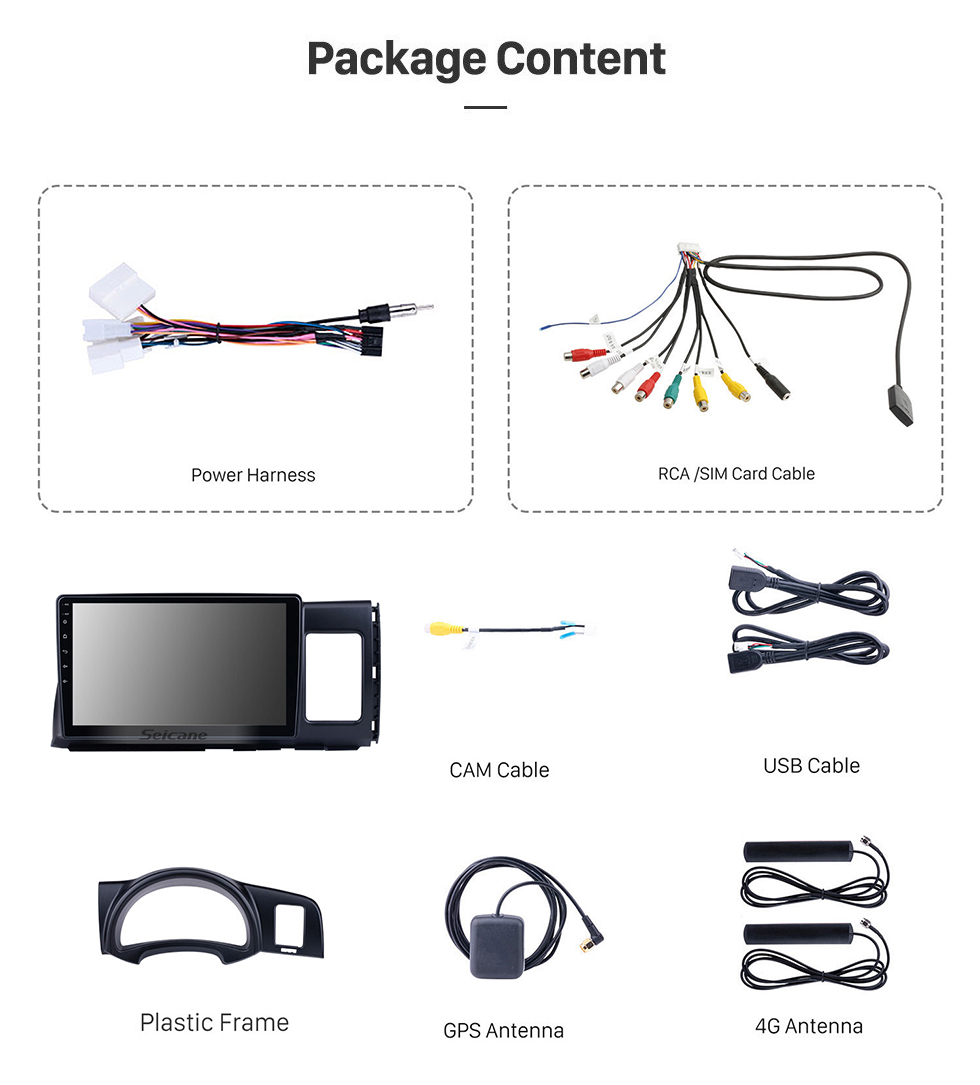 Seicane Android 13.0 For 2006 Toyota Wish Radio 10.1 inch GPS Navigation System Bluetooth HD Touchscreen Carplay support DSP SWC Seicane Android 13.0 For 2006 Toyota Wish Radio 10.1 inch GPS Navigation System Bluetooth HD Touchscreen Carplay support DSP SWC