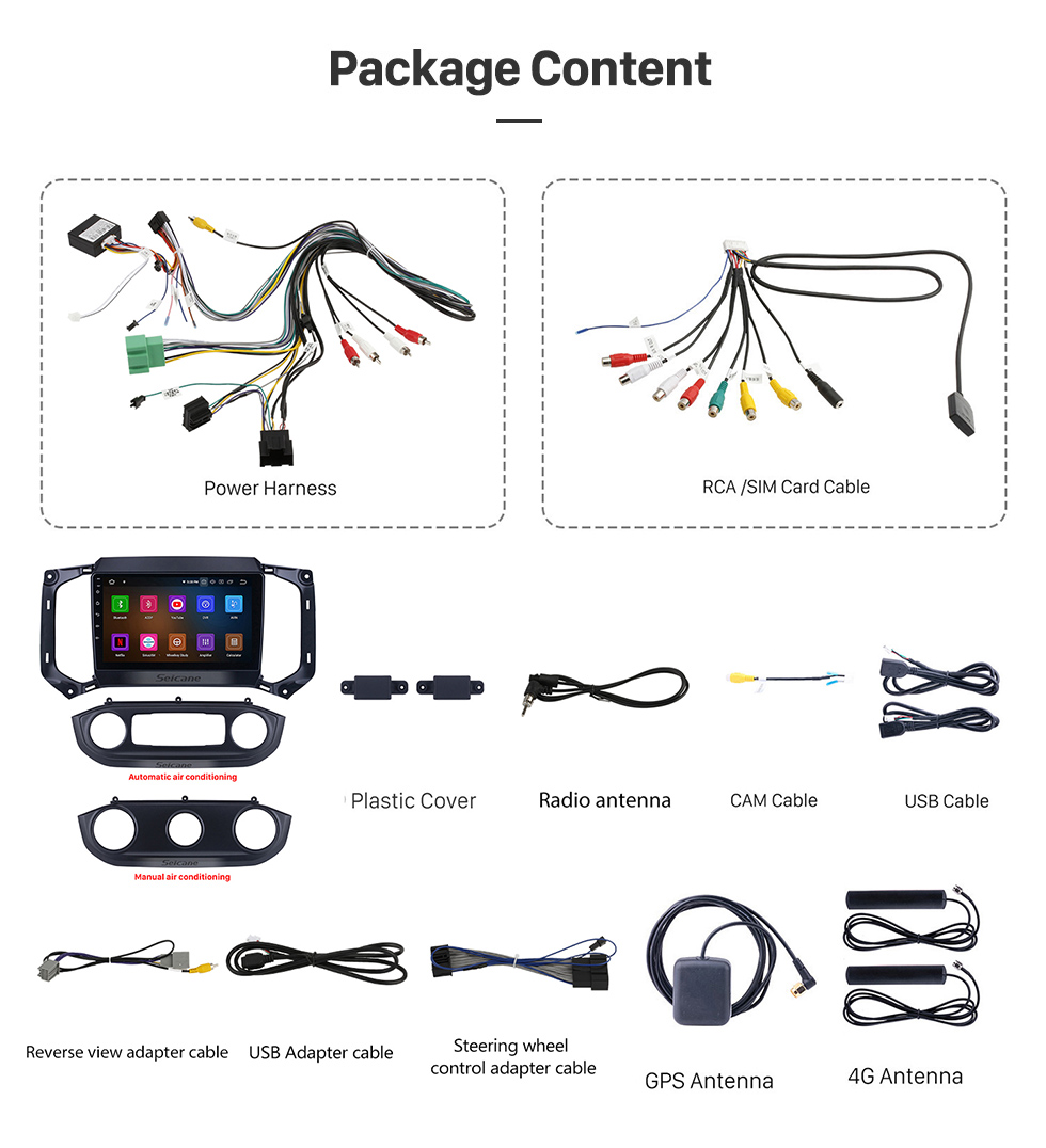 Seicane OEM Android 13.0 for 2017-2020 Chevy Chevrolet TrailBlazer S10 Colorado Isuzu D-MAX Dmax MU-X MANUAL/AUTO AC Radio with Bluetooth 9 inch HD Touchscreen GPS Navigation System Carplay support DSP