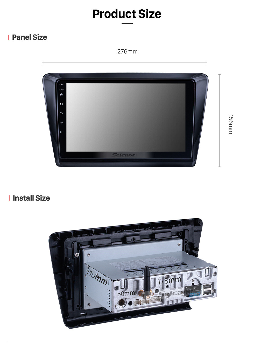 Seicane OEM Android 11.0 para 2017 Skoda Rapid Radio com Bluetooth 9 polegadas HD Touchscreen Sistema de Navegação GPS Suporte Carplay DSP