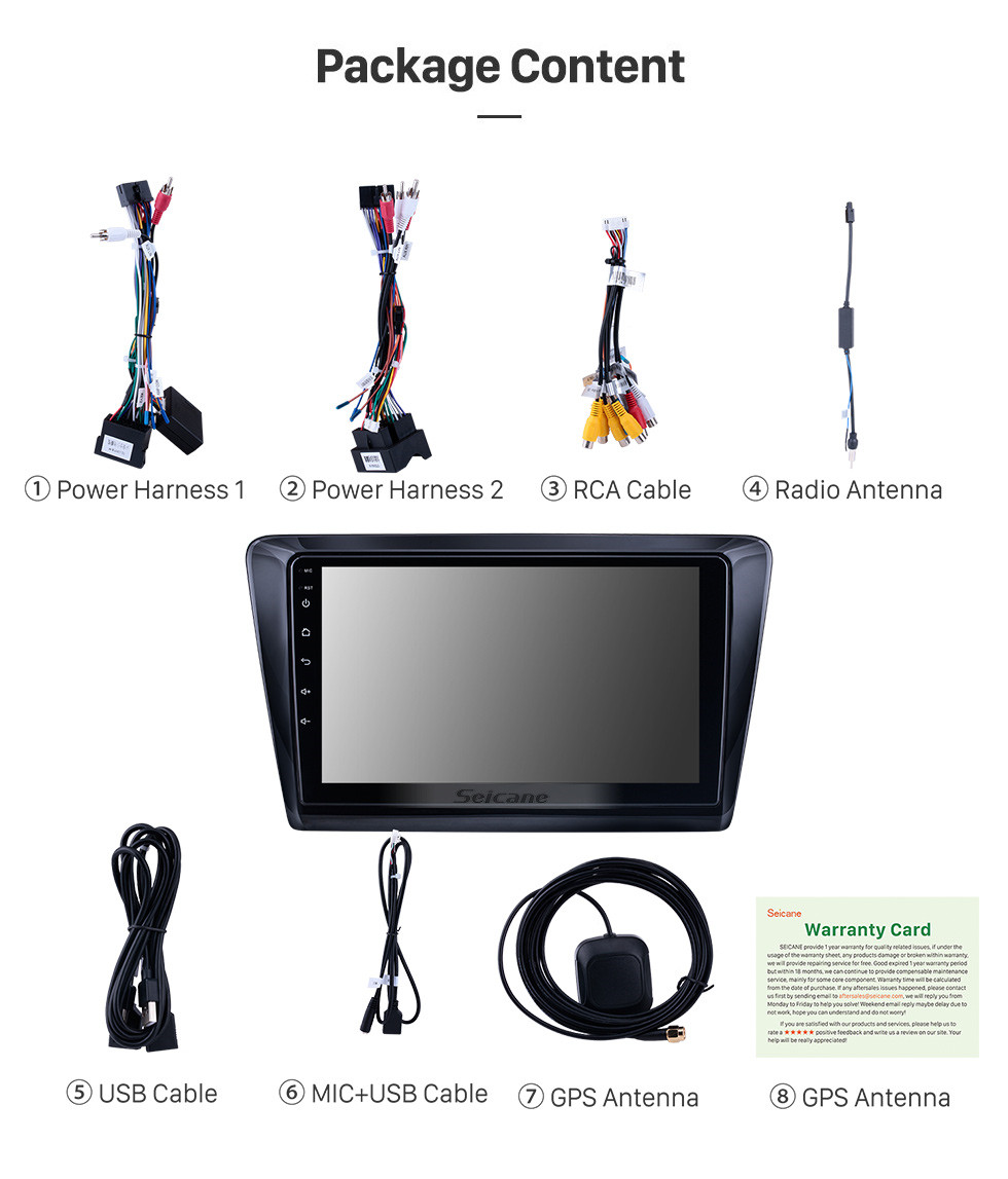 Seicane OEM Android 11.0 para 2017 Skoda Rapid Radio con Bluetooth 9 pulgadas HD Pantalla táctil Sistema de navegación GPS Carplay soporte DSP