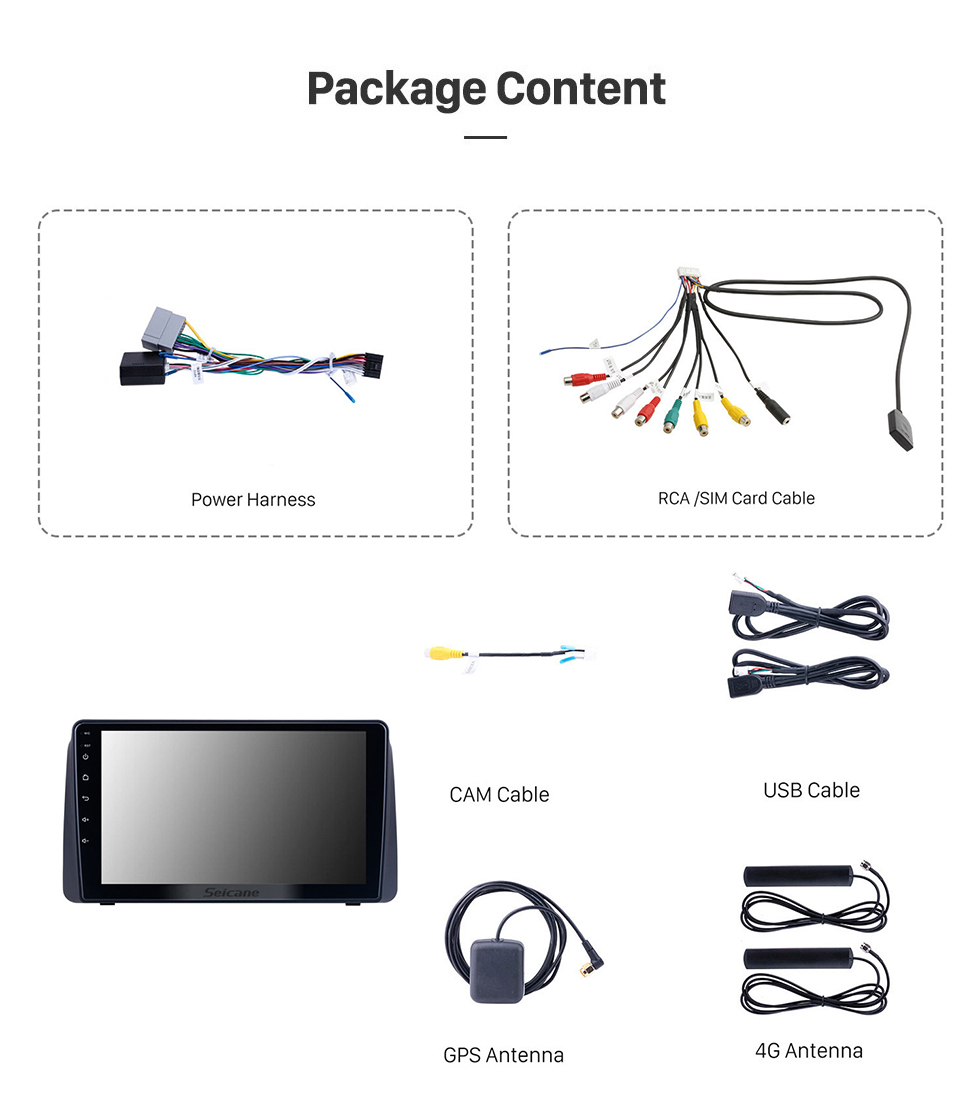 Seicane Radio Android 13.0 de 9 pouces pour Dodge Grand Caravan 2008-2020 Chrysler Town &amp;amp; Country 2012-2016 Chrysler Grand Voyager 5 2011-2015 Système de navigation GPS à écran tactile Bluetooth Carplay