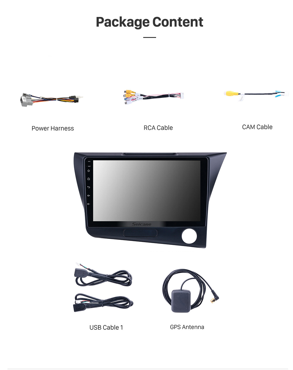 Seicane OEM 9 polegadas Android 12.0 para 2010 Honda CRZ RHD Rádio com Bluetooth HD Touchscreen Sistema de Navegação GPS suporte Carplay TPMS