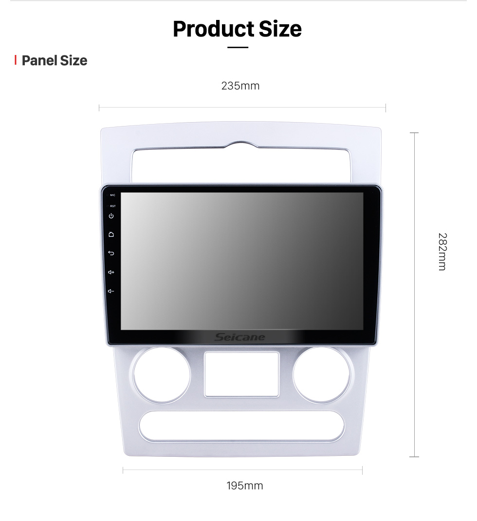 Seicane Android 10.0 HD Touchscreen 9 Zoll für 2004 2005 2006 Hyundai Rohens Coupé Radio GPS-Navigationssystem mit Bluetooth-Unterstützung Carplay