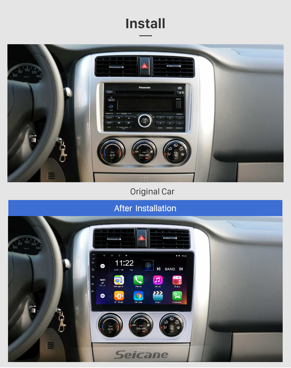 Seicane Pour 2018 Suzuki Liana Radio 9 pouces Android 10.0 HD Système de navigation GPS à écran tactile avec prise en charge WIFI Bluetooth Carplay DVR
