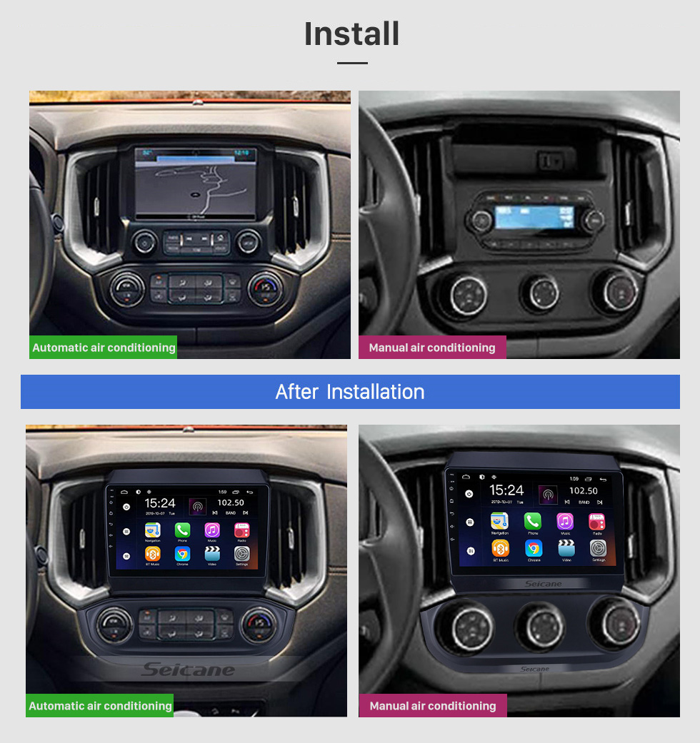 Seicane OEM 9 pulgadas Android 12.0 para 2017 Chevy Chevrolet Colorado Radio con Bluetooth HD Pantalla táctil Sistema de navegación GPS compatible con Carplay DAB +