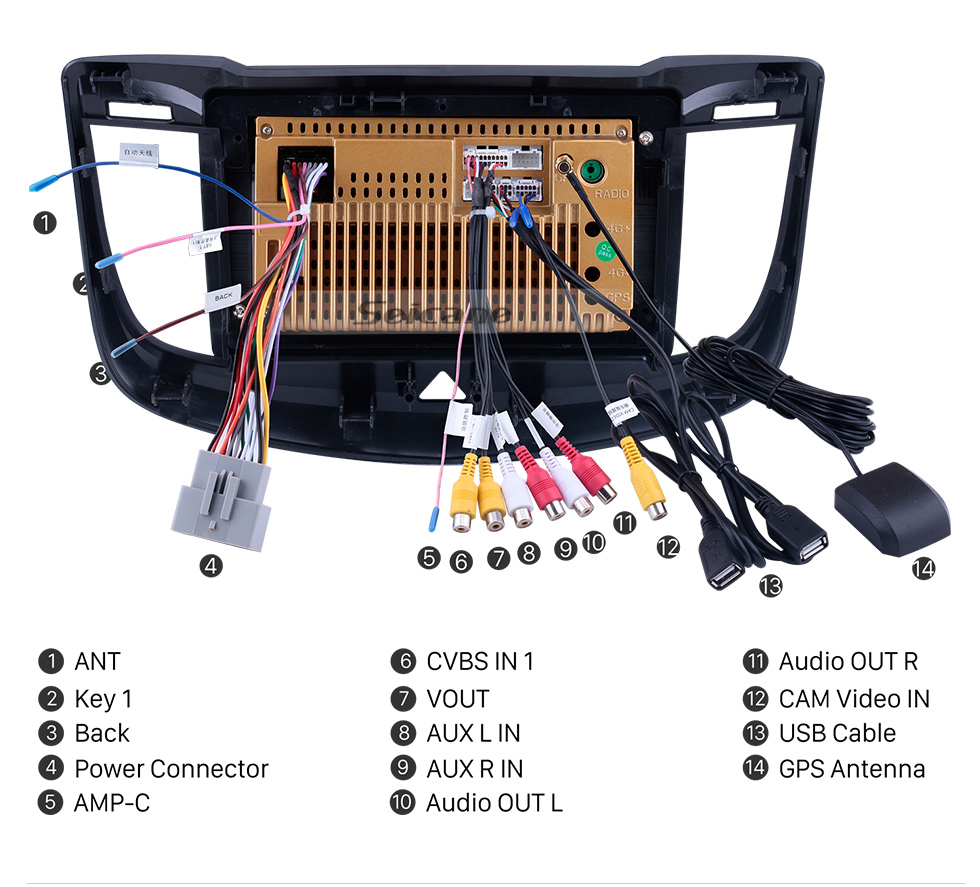 Seicane Pantalla táctil HD de 9 pulgadas para 2018 Honda Elysion Radio Android 10.0 Sistema de navegación GPS con soporte Bluetooth Carplay