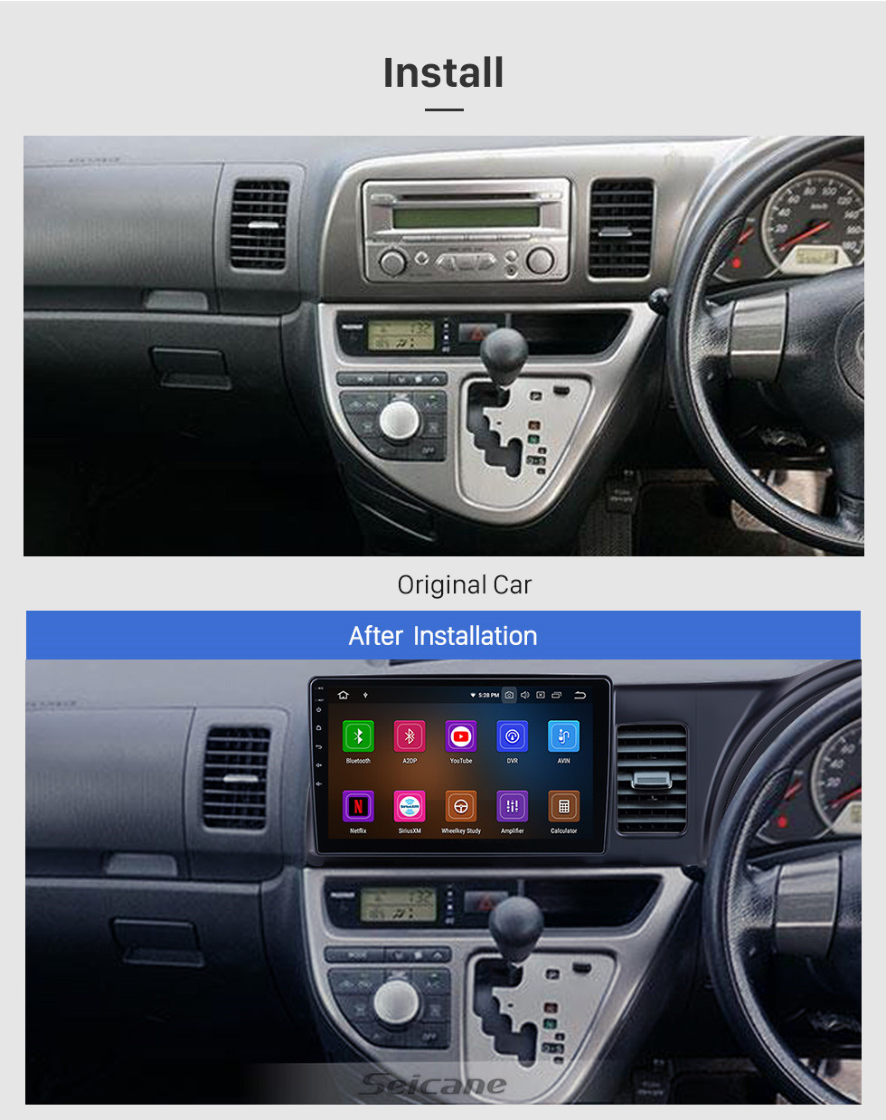 Seicane Android 10.0 For 2006 Toyota Wish Radio 10.1 inch GPS Navigation System Bluetooth HD Touchscreen Carplay support DSP SWC Seicane Android 10.0 For 2006 Toyota Wish Radio 10.1 inch GPS Navigation System Bluetooth HD Touchscreen Carplay support DSP SWC