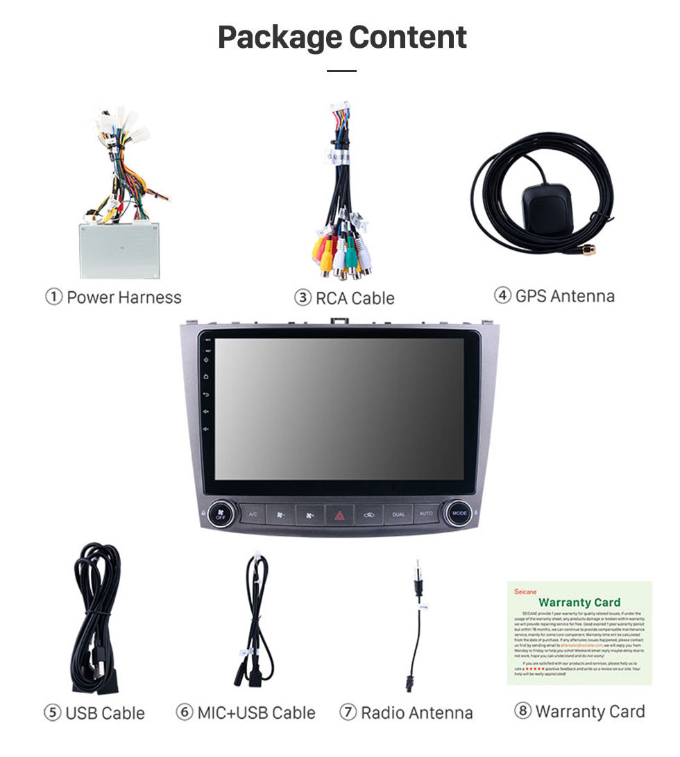 Seicane Android 11.0 für 2005-2010 Lexus IS250 IS300 IS200 IS220 IS350 Radio 10,1 Zoll GPS-Navigationssystem mit Bluetooth HD Touchscreen Carplay-Unterstützung SWC