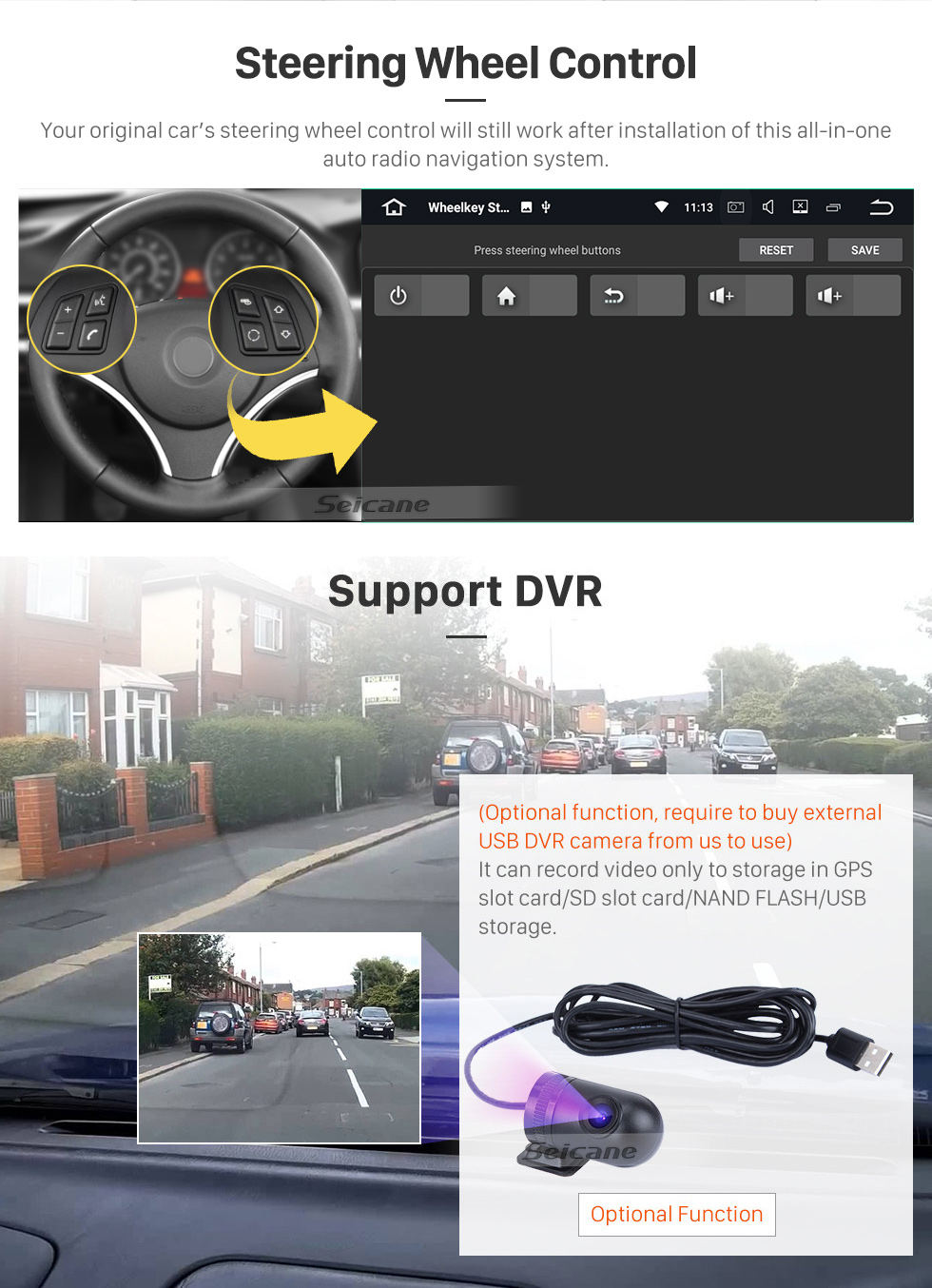 Seicane OEM Android 11.0 para 2019 Kia Soul Radio com Bluetooth 9 polegadas HD Touchscreen GPS Sistema de Navegação Suporte Carplay DSP Seicane OEM Android 11.0 para 2019 Kia Soul Radio com Bluetooth 9 polegadas HD Touchscreen GPS Sistema de Navegação Suporte Carplay DSP