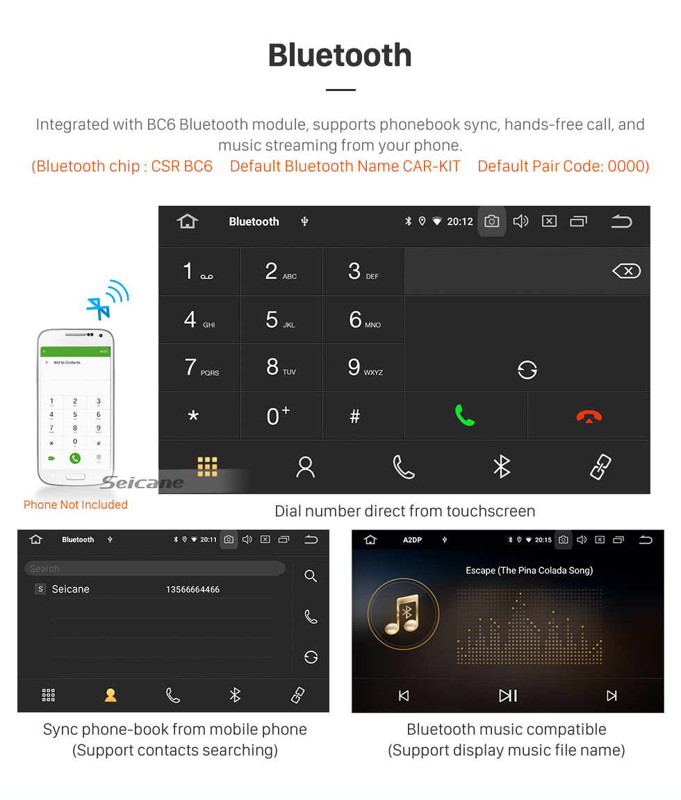 Seicane OEM Android 11.0 für 2019 Kia Soul Radio mit Bluetooth 9 Zoll HD Touchscreen GPS-Navigationssystem Carplay-Unterstützung DSP