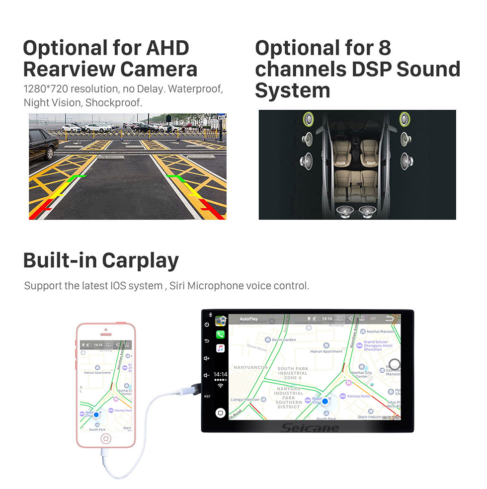 Seicane OEM Android 11.0 para 2019 Kia Soul Radio con Bluetooth 9 pulgadas HD Pantalla táctil Sistema de navegación GPS Carplay compatible con DSP