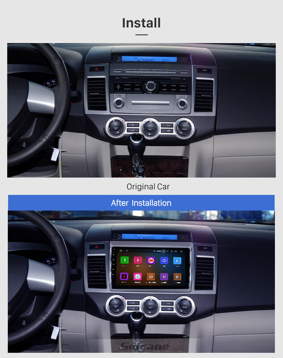 Seicane 9 pouces pour 2011 Mazda 8 Radio Android 11.0 système de navigation GPS avec USB HD écran tactile Bluetooth Carplay support OBD2 DSP