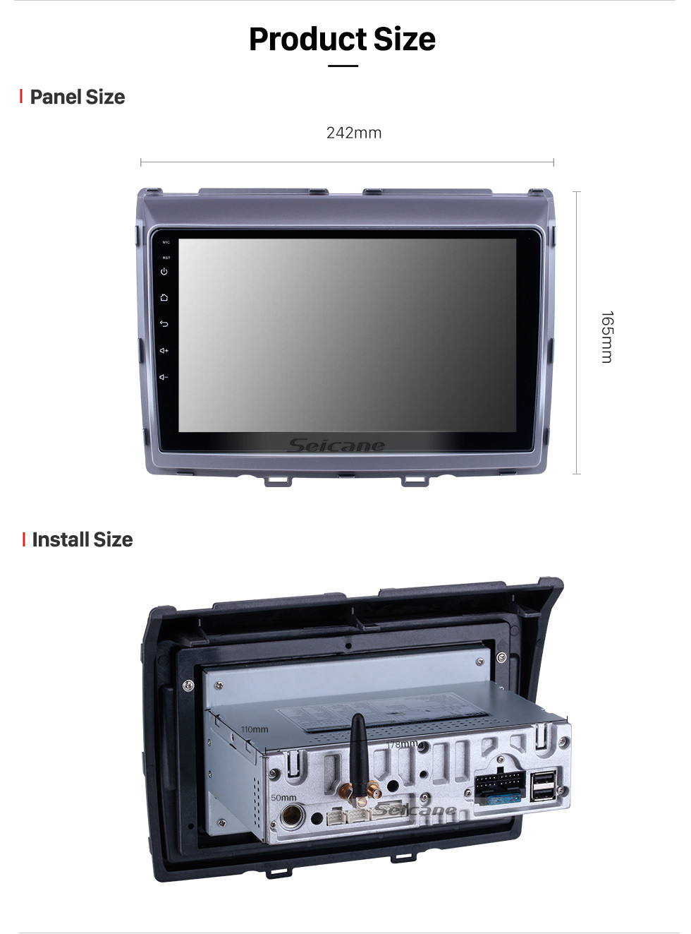 Seicane 9 pouces pour 2011 Mazda 8 Radio Android 11.0 système de navigation GPS avec USB HD écran tactile Bluetooth Carplay support OBD2 DSP