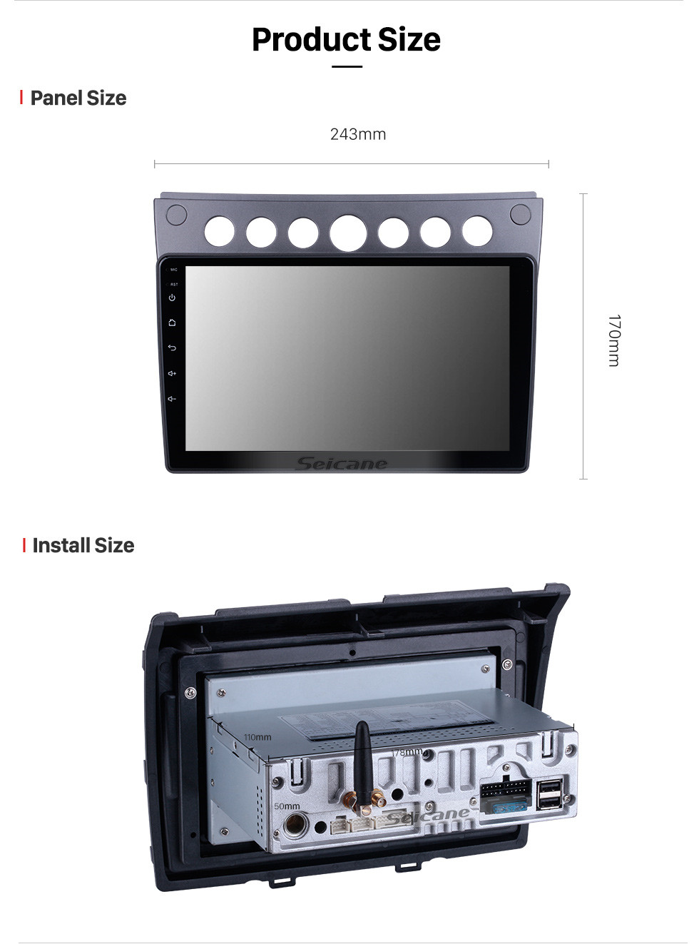 Seicane Android 11.0 Für 2009 2010 2011-2015 Proton Lotus L3 Radio 9-Zoll-GPS-Navigationssystem mit Bluetooth HD Touchscreen Carplay-Unterstützung SWC