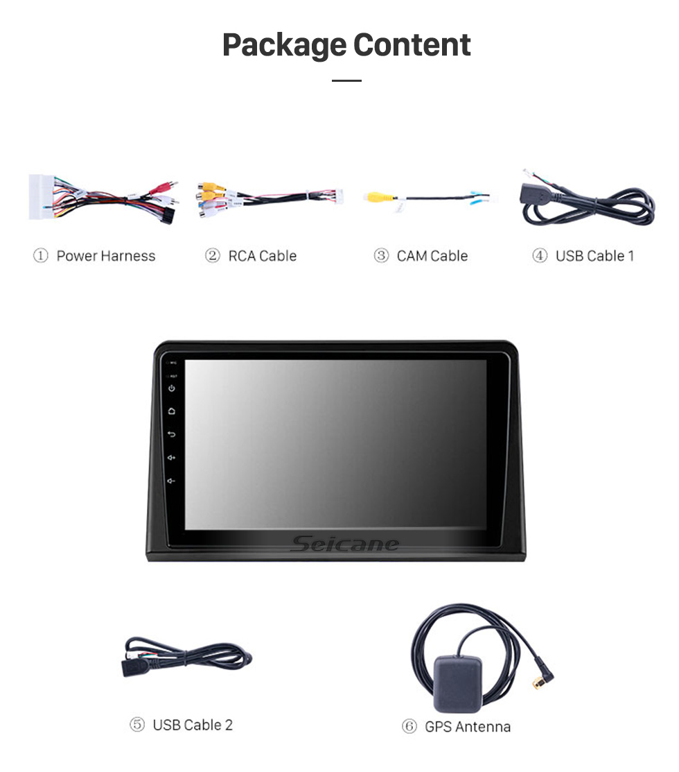 Seicane Rádio android 10.0 de 9 polegadas para 2015-2019 opel corsa/2013-2016 opel adam bluetooth wifi hd touchscreen navegação gps carplay suporte usb tpms