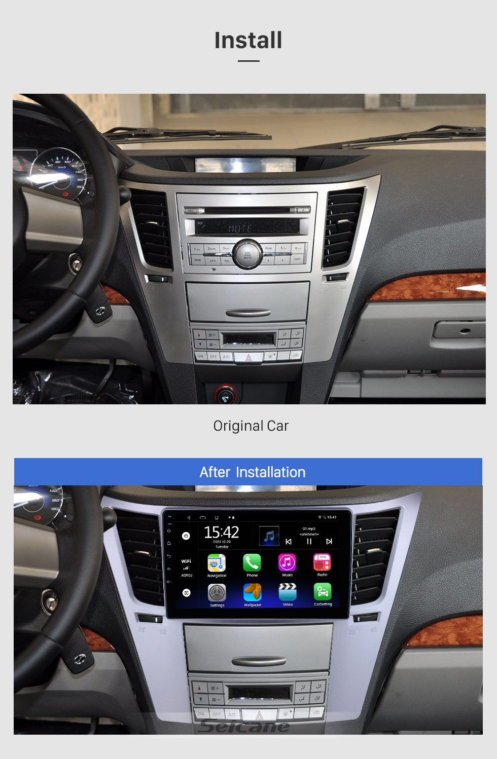 Seicane Android 10.0 HD Pantalla táctil de 9 pulgadas para 2017 Zhonghua V3 Radio Sistema de navegación GPS con soporte Bluetooth Cámara trasera Carplay